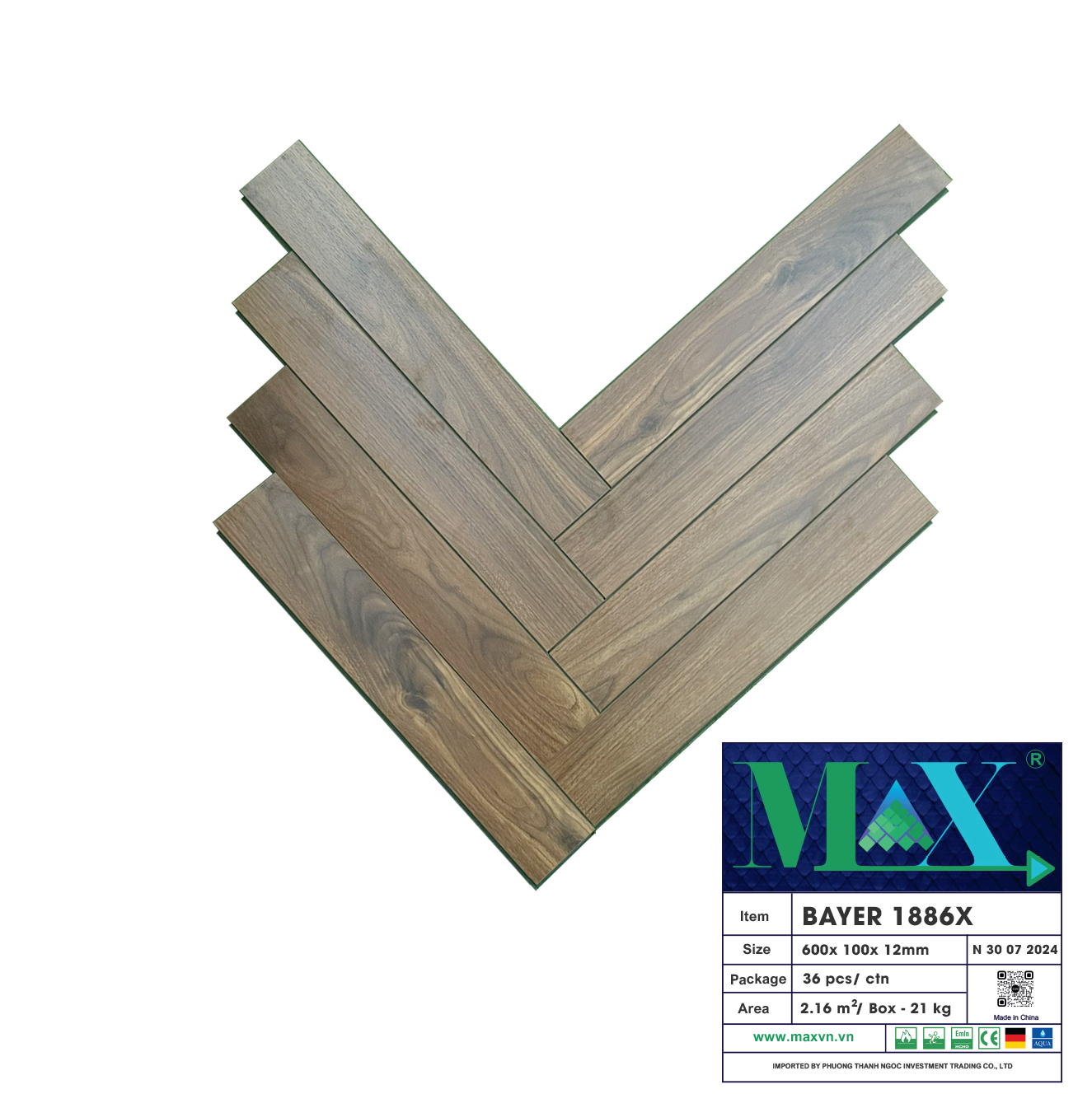 Sàn gỗ xương cá Bayer 1886X216